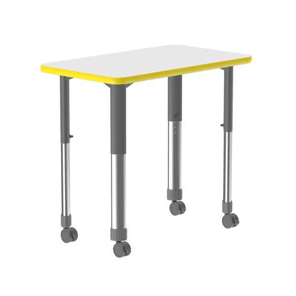 Correll HPL Collaborative Desk - Casters - Rec AD3420DE-REC-80-13-38-CK